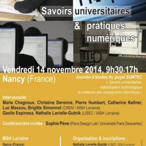 Affiche de la journée d'études SUMTEC