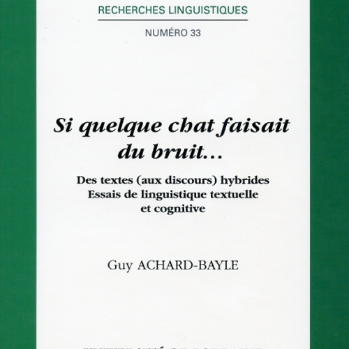 couverture : Si quelque chat faisait du bruit...