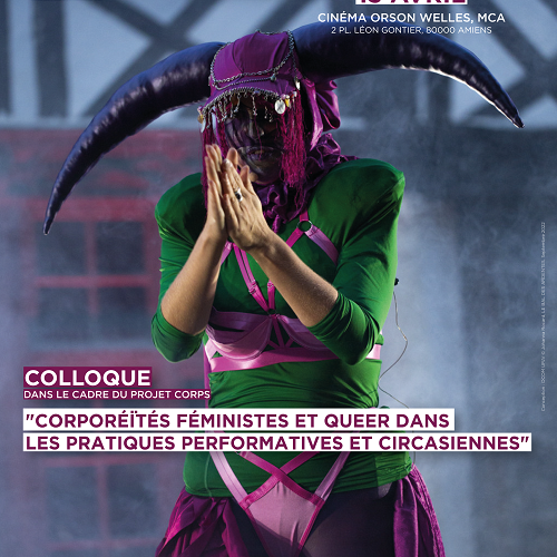 Affiche du colloque Corporéités féministes et queer dans les pratiques performatives et circassiennes