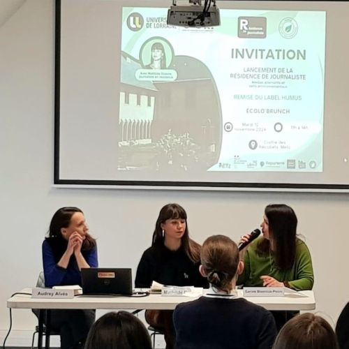 lancement Résidence de journaliste 2024-2025 Metz, Audrey Alvès, Mathilde Doiezie, Carole Bisénius-Pénin