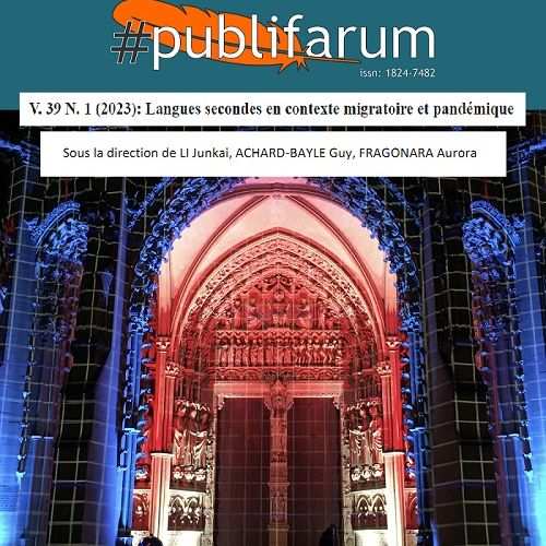 Couverture de Publifarum, 39 : Langues secondes en contexte migratoire et pandémique