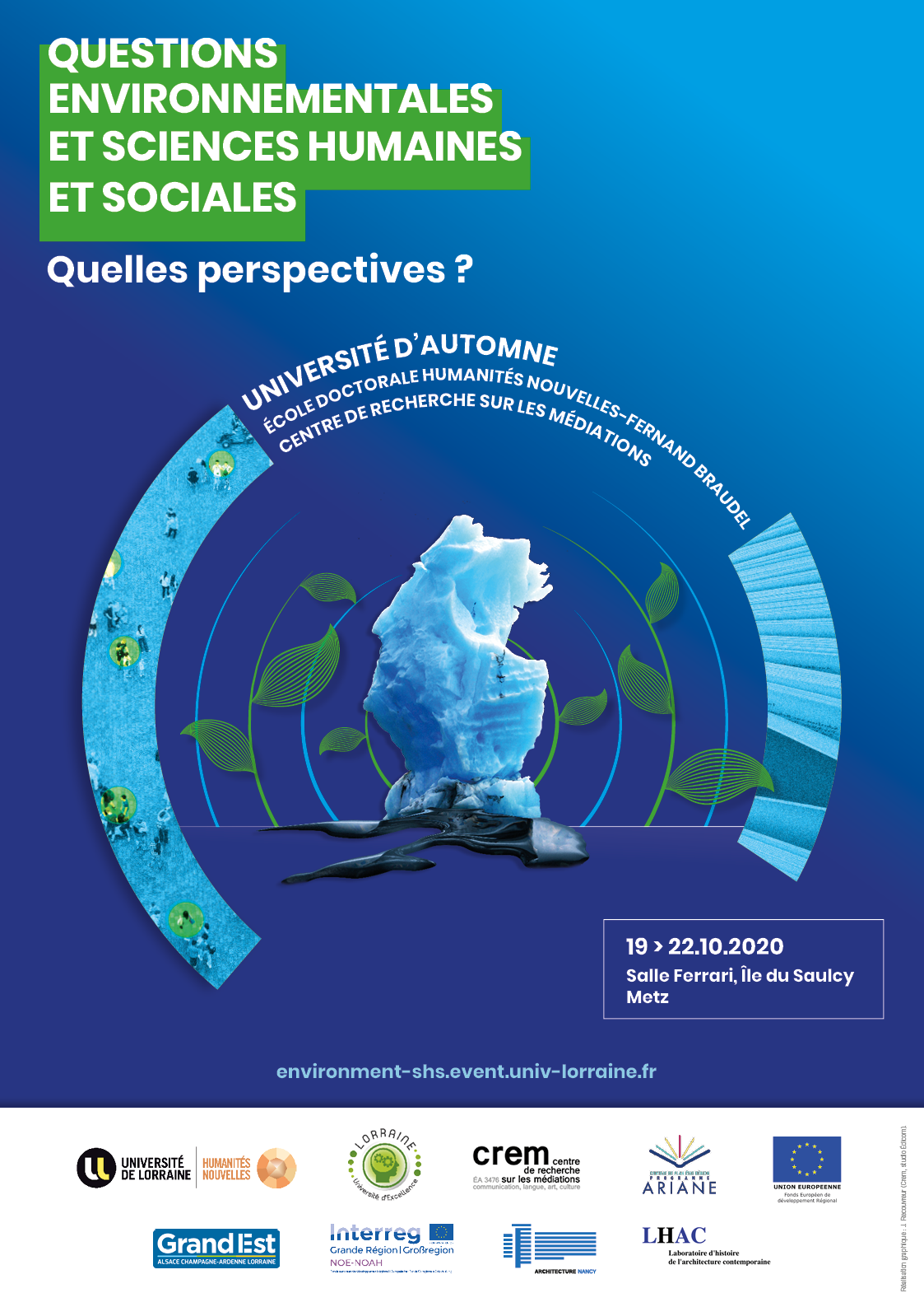 Affiche Affiche de l'université d'automne Questions environnementales et sciences humaines et sociales. Quelles perspectives ?