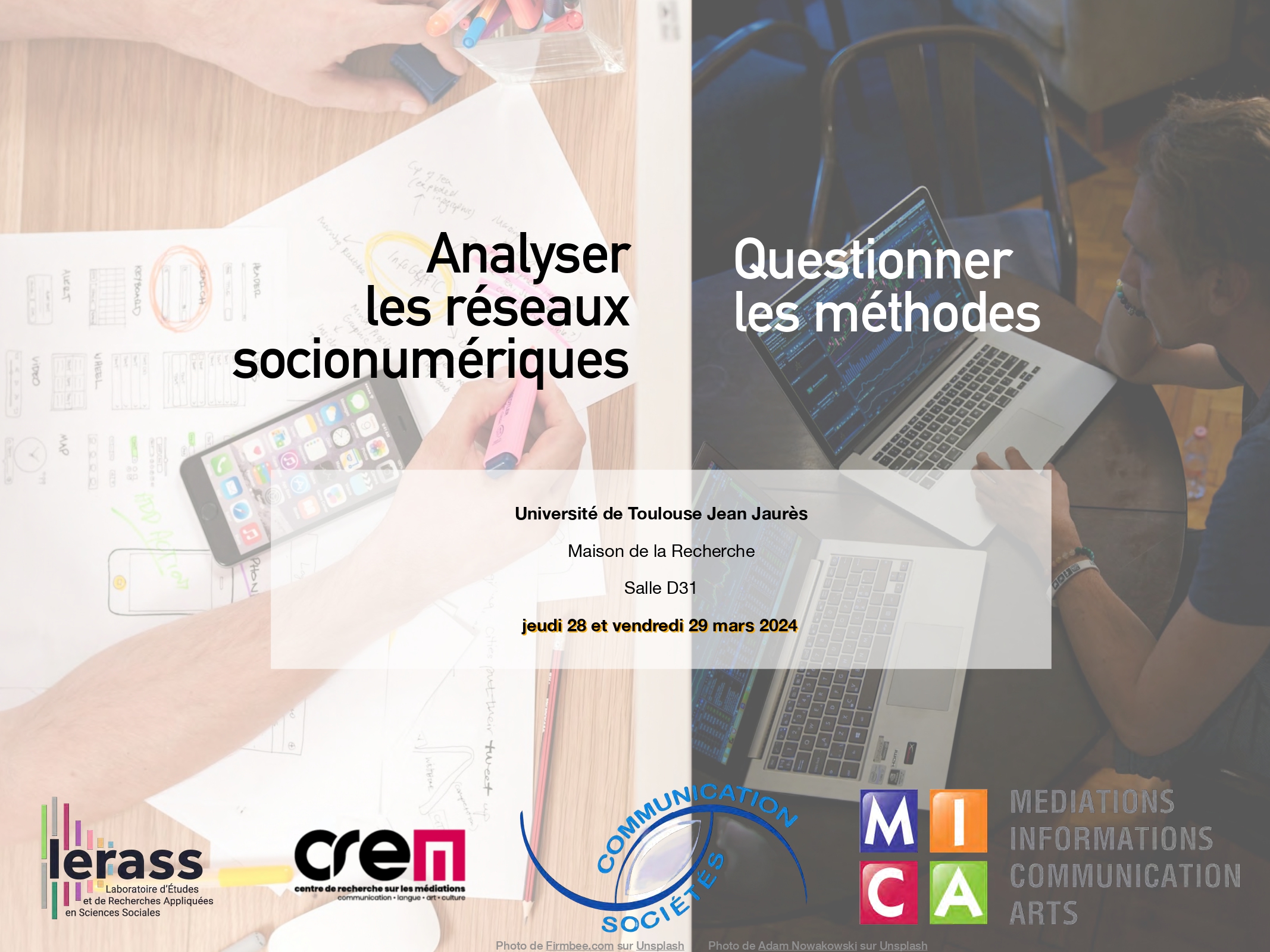 Colloque Analyser les réseaux socionumériques : questionner les méthodes